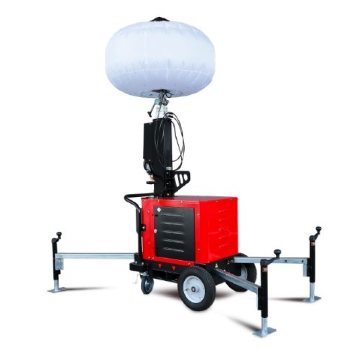 Balon iluminare constructii - 110.000 lumeni – 6,4 m inaltime - cu carucior